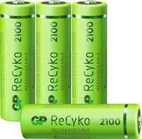 gpbatteries GP Batteries ReCyko+ HR06 Oplaadbare AA batterij (penlite) NiMH 2100 mAh 1.2 V 4 stuk(s)