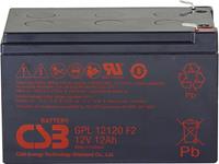 csbbattery CSB Battery GPL 12120 Loodaccu 12 V 12 Ah Loodvlies (AGM) (b x h x d) 151 x 100 x 98 mm Kabelschoen 6.35 mm Onderhoudsvrij, Geringe zelfontlading