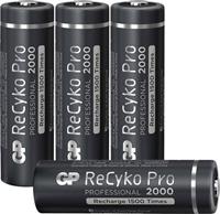 gpbatteries GP Batteries ReCyko+Pro HR06 Oplaadbare AA batterij (penlite) NiMH 2000 mAh 1.2 V 4 stuk(s)