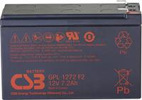 csbbattery CSB Battery GPL 1272 Loodaccu 12 V 7.2 Ah Loodvlies (AGM) (b x h x d) 151 x 98 x 65 mm Kabelschoen 6.35 mm Onderhoudsvrij, Geringe zelfontlading