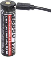 kraftmax Pro USB Speciale oplaadbare batterij 18650 Li-ion 3.6 V 3350 mAh