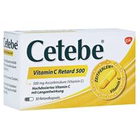 STADA Consumer Health Deutschland Cetebe Vitamin C Retard 500 Hartkapseln 30 Stück