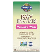 Garden of Life Raw Enzyme für Frauen 50+ und Weiser - 90 Kapseln