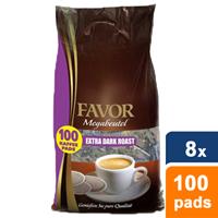 Favor Extra Dark Roast Megazak - 8x 100 pads