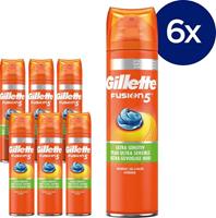 Gillette Fusion5 Ultra Sensitive - Voordeelverpakking 6x200ml - Scheergel