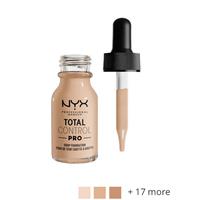 NYX Professional Makeup Total Control Pro Drop Foundation 17 Cappuccino - Medium deep with neutral undertone.