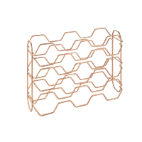 Metaltex Hexagon Flessenhouder voor 15 Flessen 43x12x34 cm Koper