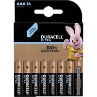 Duracell AAA batterij (potlood)  lkali AAA Ultra Alkaline 1.5 V 16 stuk(s)