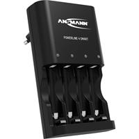 Ansmann Powerline 4 Smart Rundzellen-Ladegerät NiCd, NiMH Micro (AAA), Mignon (AA)