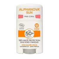 Alphanova Sun Pink Coral BIO SPF 50+ Face Sun Stick Zonbescherming 12g