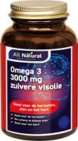 All Natural Omega-3 3000 mg Zuivere Visolie Capsules