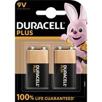 Duracell Plus-9V B2 9V batterij (blok) Alkaline 9 V 2 stuk(s)