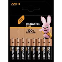 Duracell AAA batterij (potlood)  Plus-AAA CP16 Alkaline 1.5 V 16 stuk(s)