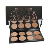 Makeup Revolution Cover & Conceal Cream Palette - Light-Medium