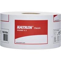 Katrin Toiletpapier Classic Gigant, 2-laags, 1600 Vellen, Pak Van 12 Rollen
