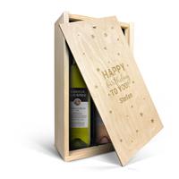 YourSurprise Wijnpakket in gegraveerde kist - Maison de la Surprise - Syrah en Sauvignon Blanc