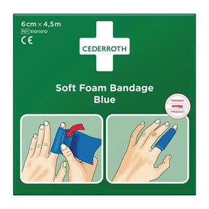 CEDERROTH 51011010 Pflaster und Bandage Soft Foam selbsthaftend elastisch, blau