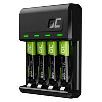 greencell Green Cell VitalCharger battery charger - 0.5 Watt - with 4 x AA NiMH 800 mAh rechargeable batteries