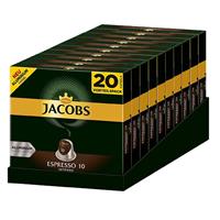 Jacobs Kaffee Espresso Intenso 20 Kapseln 104 g, 10er Pack