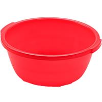 Forte Plastics Set van 2x stuks kunststof teiltje/afwasbak rond 10 liter rood -