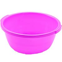 Forte Plastics Set van 2x stuks kunststof teiltje/afwasbak rond 10 liter roze -