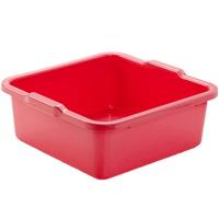 Forte Plastics Kunststof teiltje/afwasbak vierkant 11 liter rood -