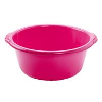 Forte Plastics Set van 2x stuks kunststof teiltjes/afwasbakken rond 25 liter roze -
