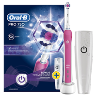 Oral-B PRO 750 Pink Edition elektrische tandenborstel + Reisetui