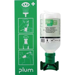 PLUM SAFETY APS Augenspülstation 0,5l Haltbarkeit 3 Jahre (ungeöffnete Flasche) PLUM