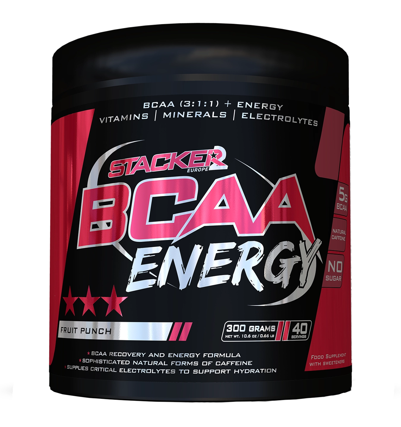 Stacker2 BCAA Energy - 40 servings - Miami Mango