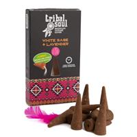 Spiru Tribal Soul Witte Salie en Lavendel Backflow Wierook Kegels (1 pakje)