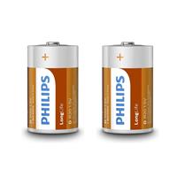 Philips Longlife Zink batterijen D - 2 stuks