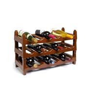 Forte Plastics Wijnflessen rek/wijnrek stapelbaar voor 6 flessen - Wijnflesrekken/wijnflessenrekken/wijnrekken