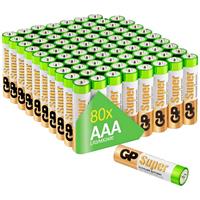 gpbatteries GP Batteries Super Micro (AAA)-Batterie Alkali-Mangan 1.5V 80St.