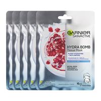 Garnier Tissue Masker SkinActive Hydra Bomb Pomegranate Party Pack 5 stuks