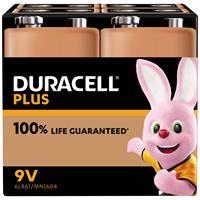 4 DURACELL Batterien PLUS E-Block 9,0 V