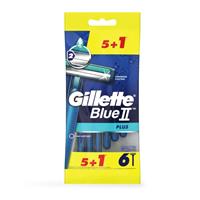 Gillette Blue II Plus 2 Scheermesjes - 5 + 1 Stuks