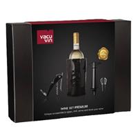 Vacu Vin Wijnaccessoires Premium Staal Zwart 4-delig