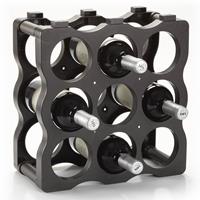 Forte Plastics Kunststof Wijnrekken / Flessenrekken 60,5 X 24,5 X 12,5 Cm Voor 9x Wijnflessen - Wijnrekken