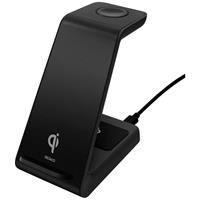 QI-1037 DELTACO Mobility 3-in-1 Qi Ladegerät LED-Anzeige Qi-Charger
