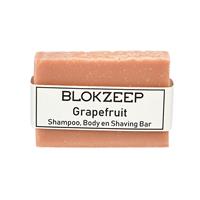 Blokzeep Natuurlijke scheerzeep, shampoo & body bar in 1 - Grapefruit (100gr)
