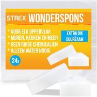 Strex 24x Wonderspons Schoonmaakspons Sponsjes Magic Eraser Wondersponzen Alle Oppervlakken Vlekken Verwijderen