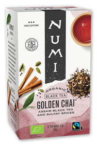 Phoenix Import Numi Schwarzer Bio-Tee, Golden Chai, 18 Beutel