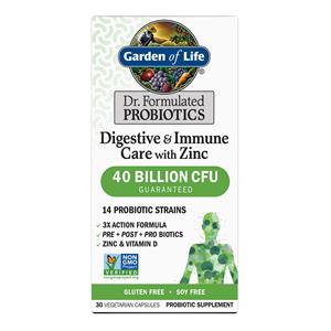 Garden of life Mikrobiom-Verdauungs- und Immunpflege mit Zink – 30 Kapseln