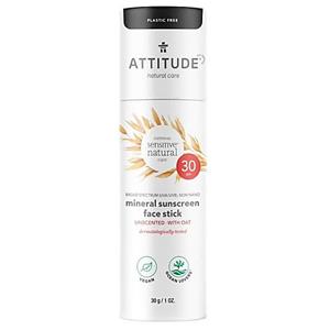 Attitude Mineral Sunscreen Face Stick SPF30, parfumfreier Sonnensch...