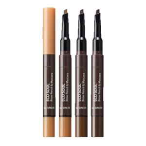 The Saem Eco Soul Brow Pencil & Mascara - 01 Light Brown