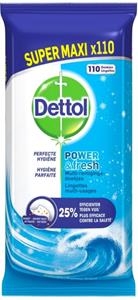 Dettol Power & fresh reinigingsdoekjes oceaan maxi 110st