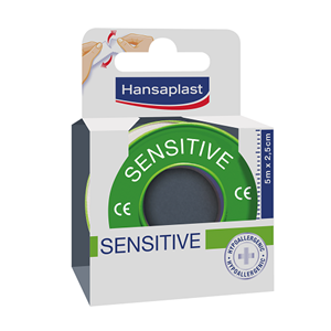 Hansaplast Sensitive Hechtpleister 5mx2,5cm 1 Rol