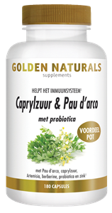 Golden Naturals Caprylzuur & Pau D'Arco Formule Capsules