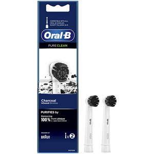 Oral-B Pure Clean Charcoal opzetborstel - 2 stuks - voor wittere tanden